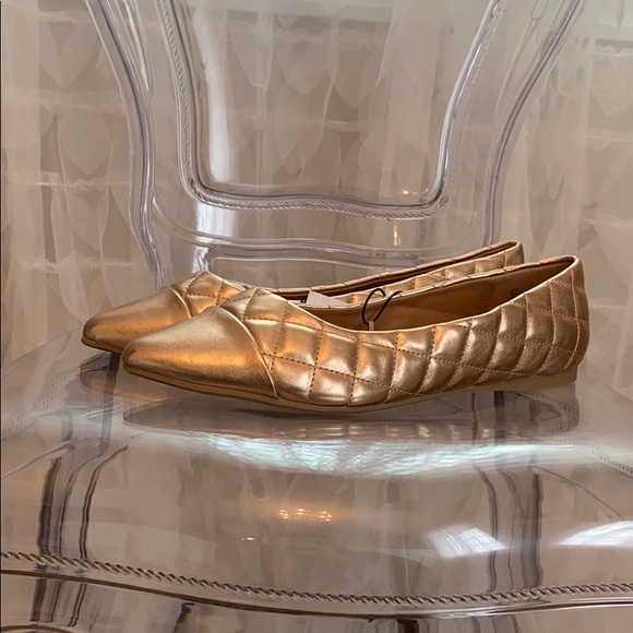 Lane Bryant Shoes - Quilted Gold Flats Lane Bryant Shoes - Quilted Gold Flats
